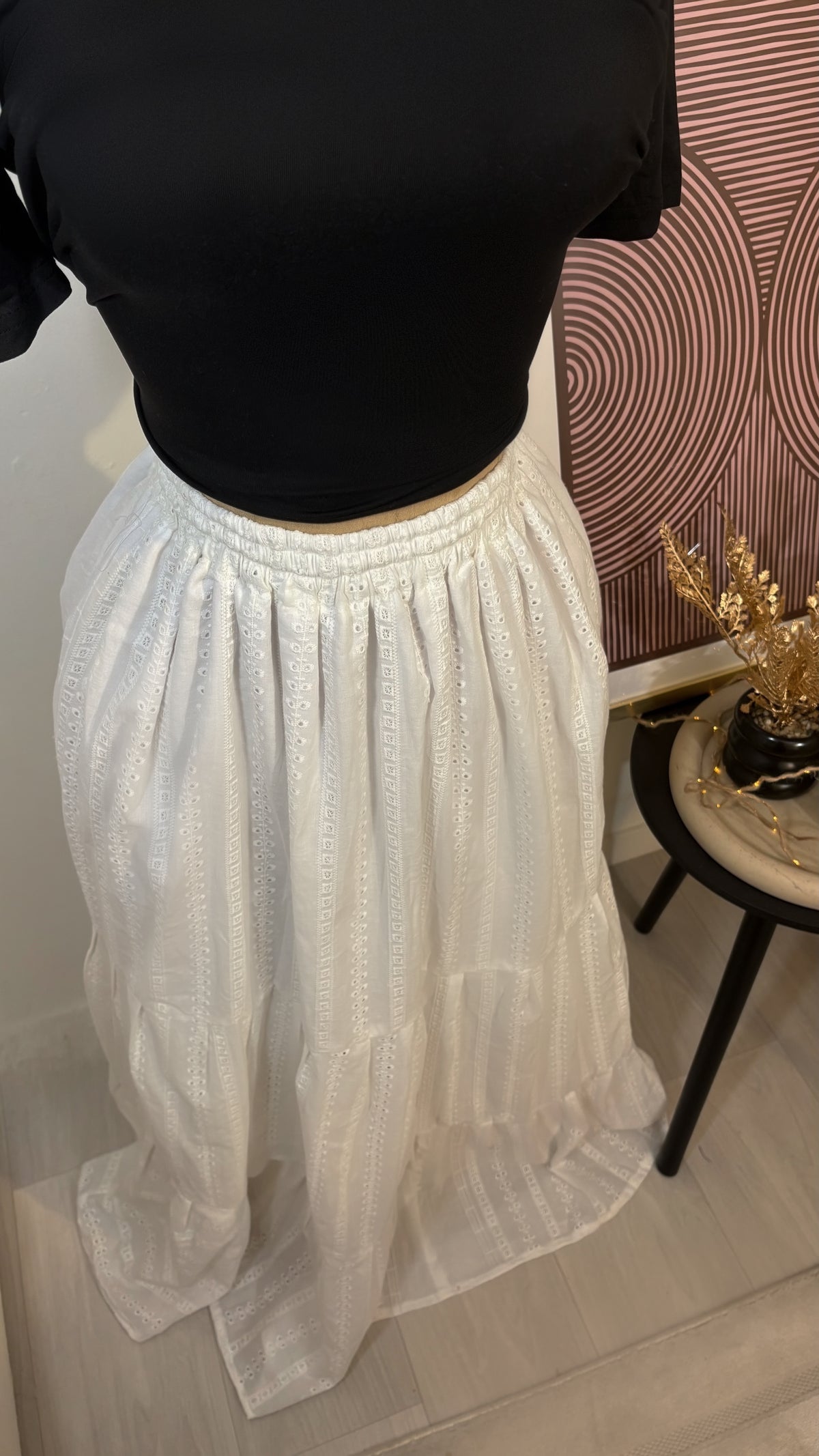 Jupe Broderie Anglaise - Blanche