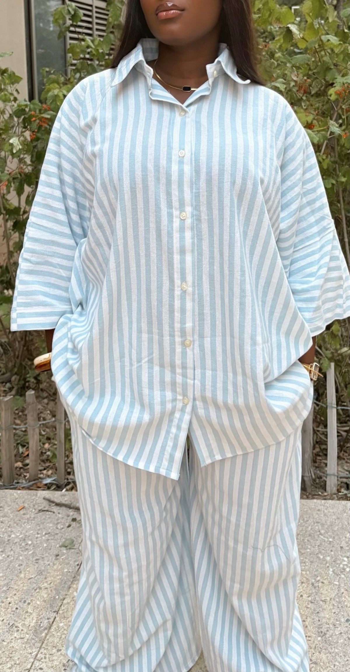 Ensemble Adja - Bleu & Blanc